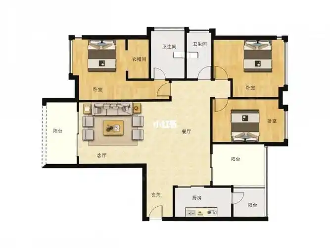 雅居乐富春山居稀缺户型143平方4房2厅2卫