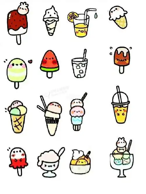 简笔画冷饮大全