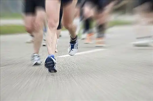 马拉松,跑步者,动感