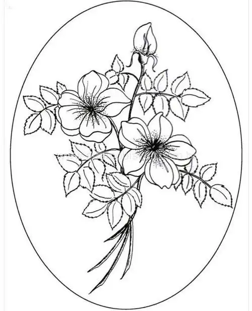 手工爱好者值得收藏的法绣刺绣手绘图案线稿