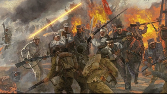 美术经典中的党史第107集孙立新创作的油画作品百团大战