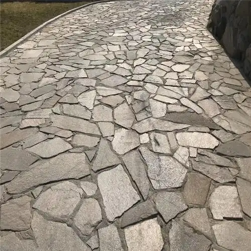 展宏石材 灰色碎拼石 厂家直销