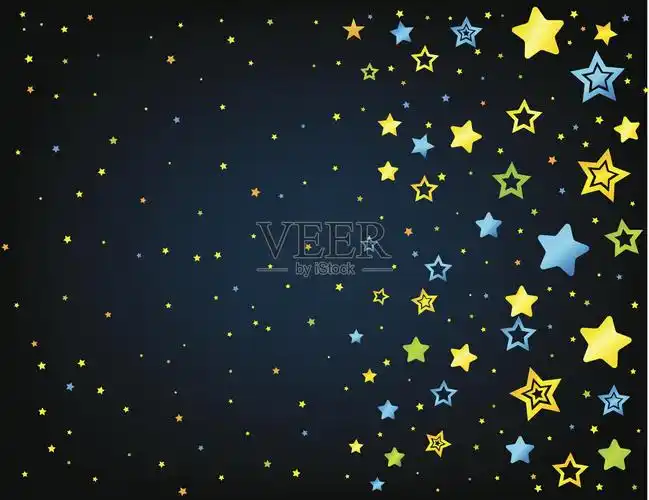 卡通明星色背景插画图片素材