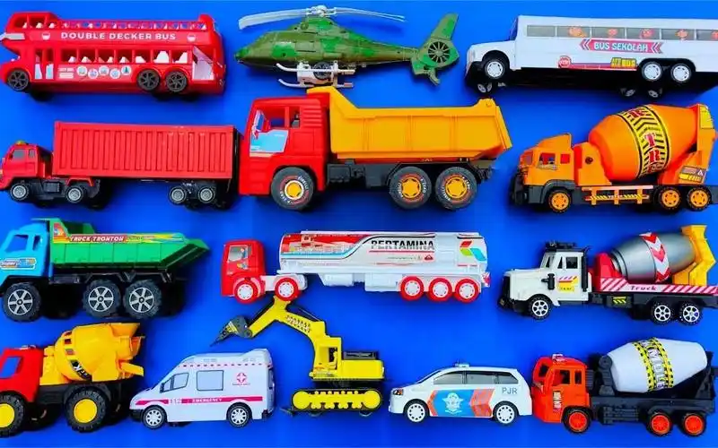 认识颜色 工程车动画片大全 早教启蒙益智视频 挖掘机 翻斗车