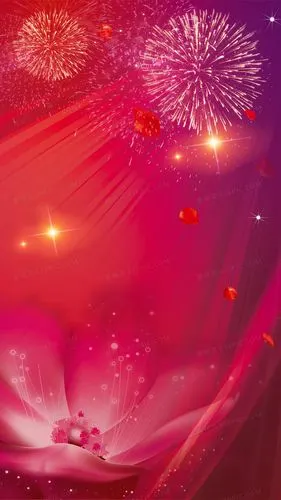 盛大开业红色喜庆烟花h5背景素材