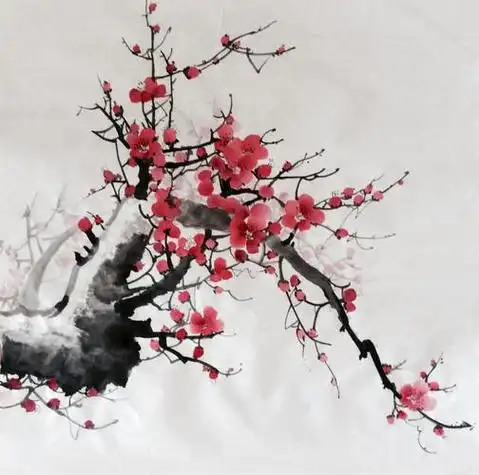 梅花毛笔画 梅花毛笔画图片简单画法