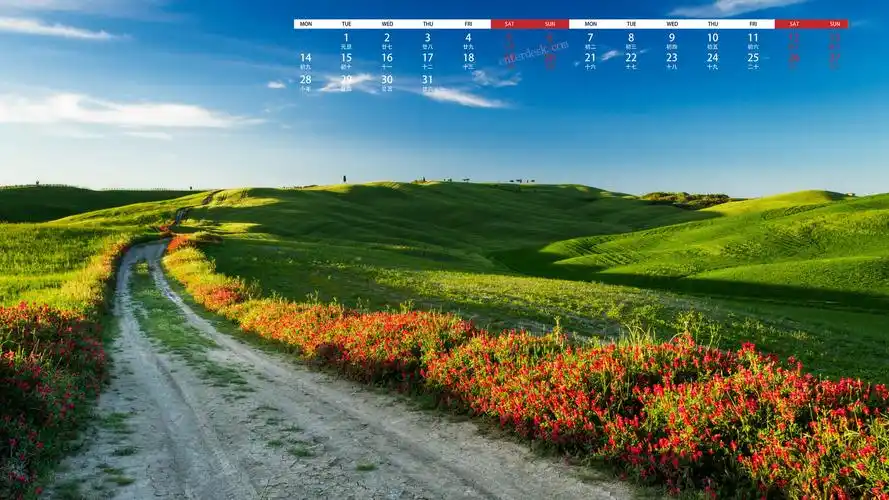 2019年1月意大利自然唯美风光日历,月历壁纸-回车桌面