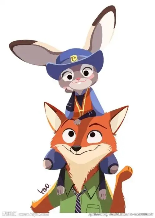 疯狂动物城之朱迪和尼克设计图__动漫人物_动漫动画_设计图库_昵图网