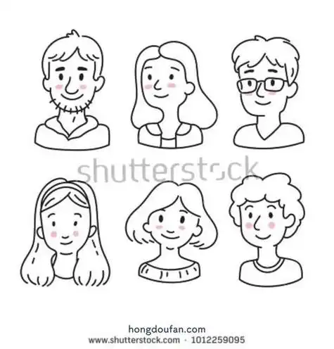 画爸爸妈妈的简笔画头像