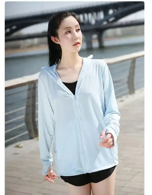 罗蒙【官方旗舰】防晒衣女冰丝冰丝女长袖防紫外线透气2022夏新款户外