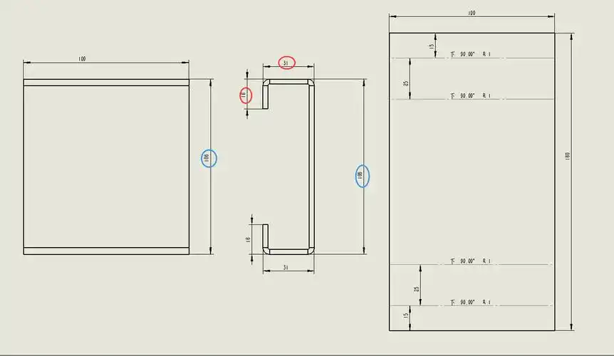 钣金折弯方形边尺寸对的大面尺寸不对是什么原因
