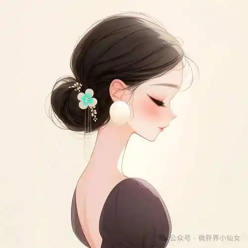 自信优雅女生背影头像