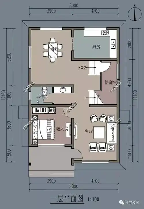 都说小户型的室内布局更加考验设计师的水平,我们将首层空间做了功能