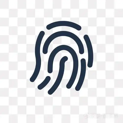 指纹矢量图标隔离在透明背景下, 指纹透明度概念可用于 web 和移动