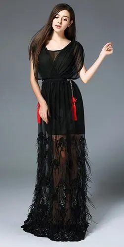 黑色真丝礼服裙