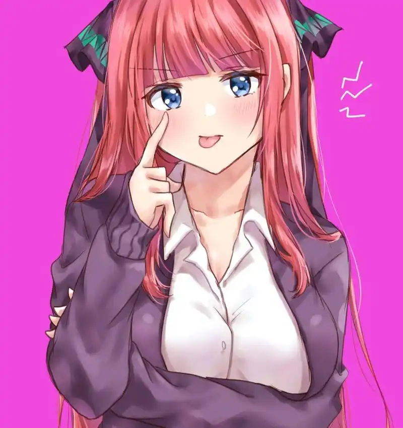 俏皮的吐舌的二次元少女,做个鬼脸也这么可爱!