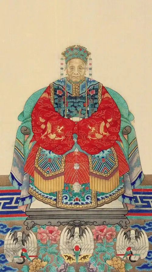 0954 祖宗像 立轴 设色绢本