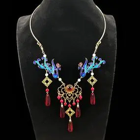 古风璎珞项圈云肩马面裙唐风明制宋制配汉服项链旗袍配饰凤凰珍珠