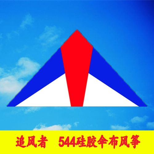 潍坊风筝追风者544软伞布风筝 碳杆硅胶伞布微风三角风筝 包邮