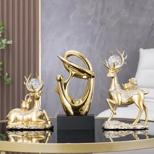 轻奢家居客厅摆件高档陶瓷工艺品电视柜玄关酒柜办公室装饰品