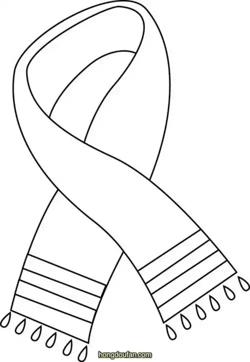 13条可爱的手绘围巾和手套卡通简笔画