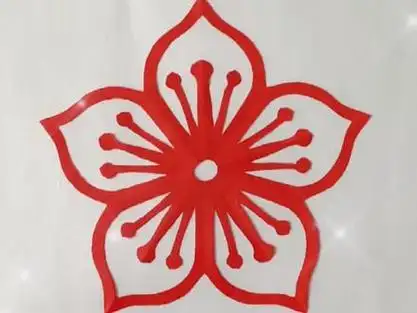 五瓣花#剪纸教程#中国风 #创意