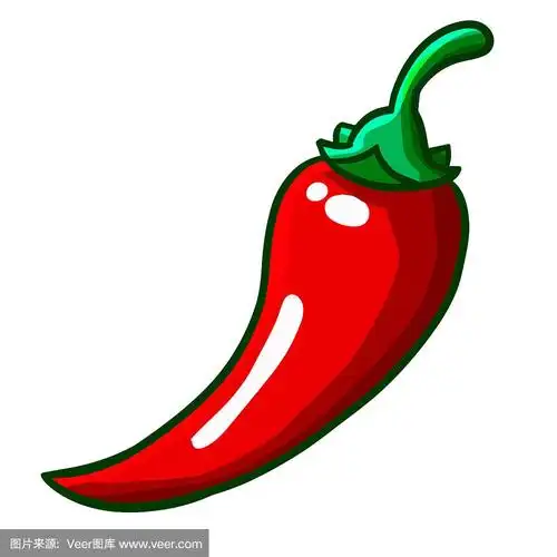 红辣椒,绘画插图,井,尖利,卡通