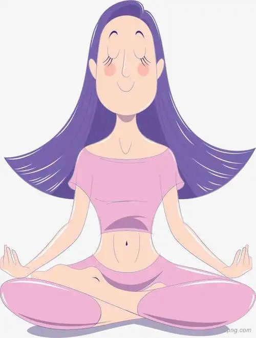 标签:静坐静坐女孩瑜伽打坐矢量练习手绘卡通