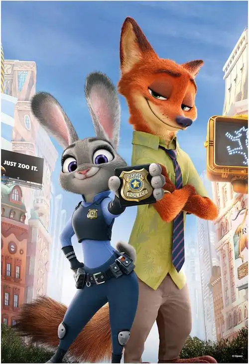 迪士尼disney疯狂动物城尼克狐狸卡通公仔玩偶毛绒玩具抱枕12寸dsnt