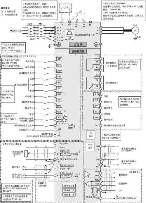 编码器与三菱变频器接线图