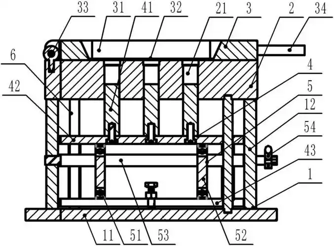 可调高度的铅酸蓄电池用铅零件浇铸模具