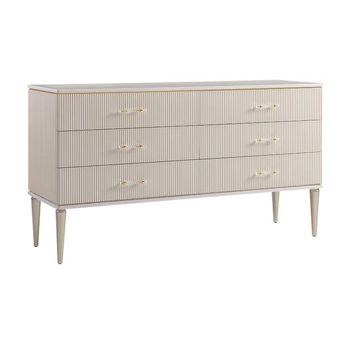 卧室床尾柜 小木柜 床尾柜靠墙 美式轻奢实木六斗柜卧室床尾抽屉储物