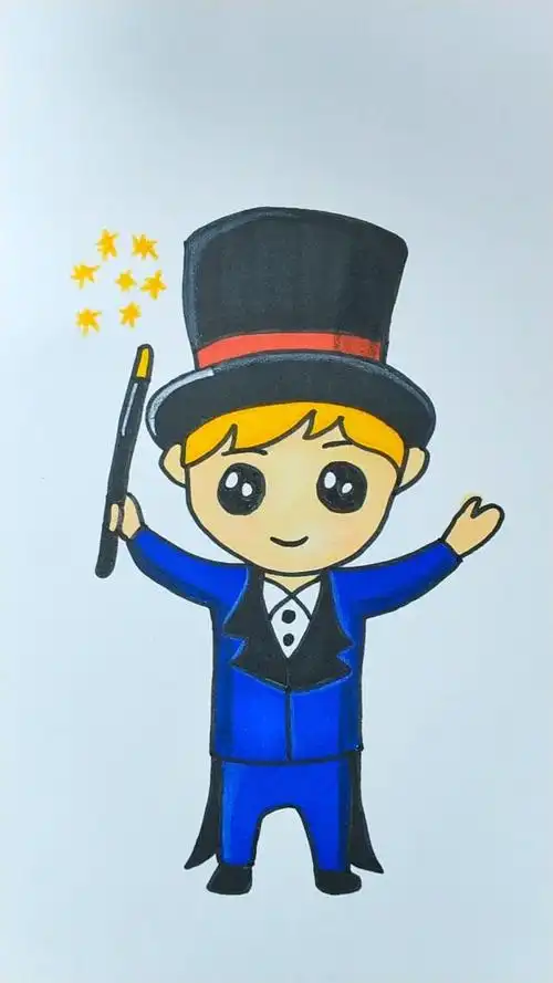 画个魔法师 #简笔画 #画画 #魔法师