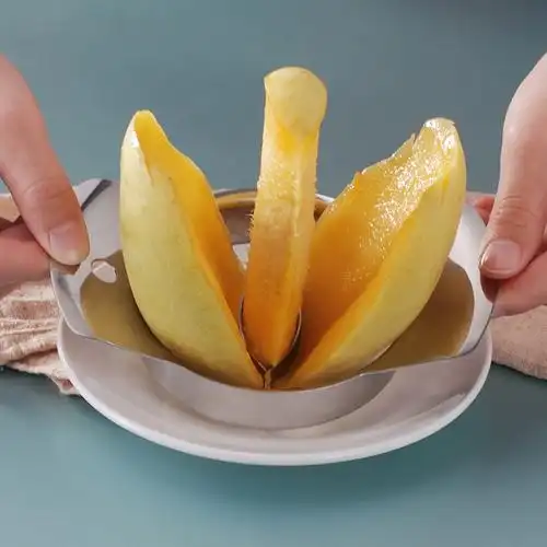 304不锈钢芒果分割器削芒果专用刀 水果切丁切片去皮去核取肉神器