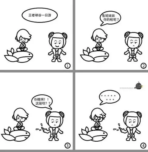 画关于四格的漫画简笔画