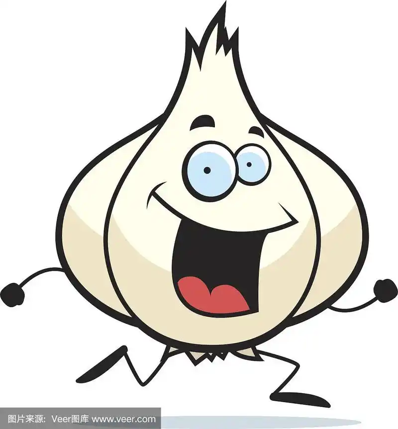 卡通大蒜球运转
