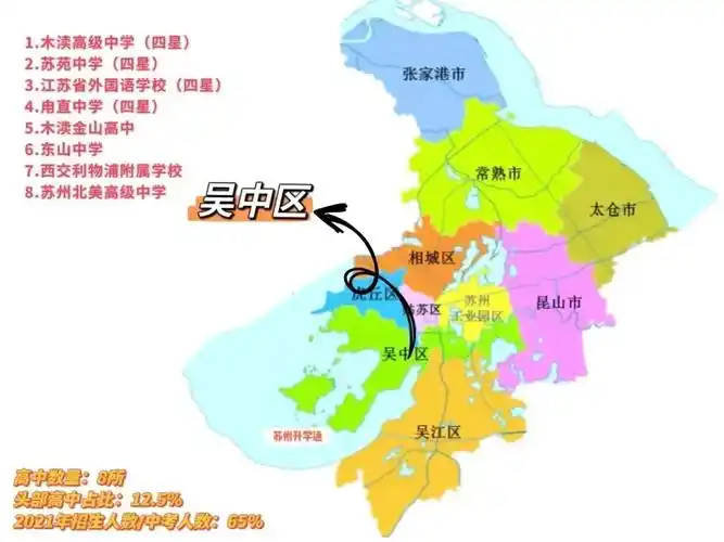 苏州升学通苏州吴中区的高中数量78初中数量