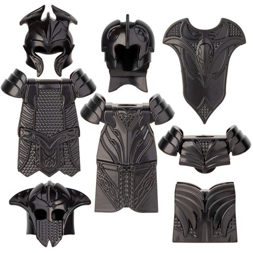 科睿中古小人仔配件魔戒指环王精灵盔甲盾牌头盔积木散件兼容乐高