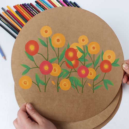 圆形素描卡纸美术手绘本手画纸纸铅黑色素牛皮纸素描