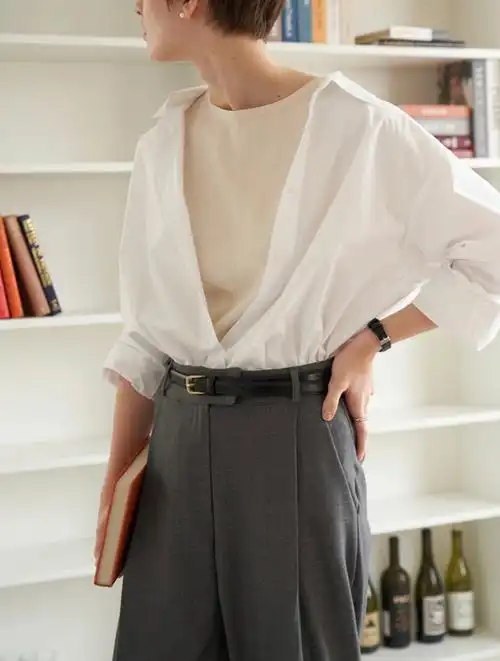 standardblue韩国小众白衬衣的另类穿法