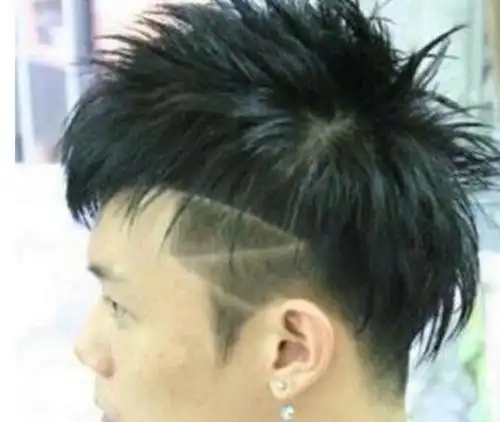 闪电发型怎么推男生闪电发型图片欣赏