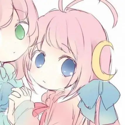 qq头像闺蜜两人卡通我们好姐妹相遇是缘