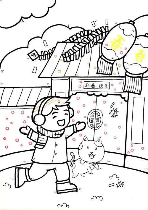 春节春节春节简笔画