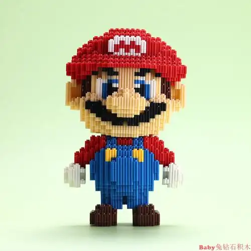 串联乐高积木成人微颗粒拼装玩具笑脸猪男孩子3d立体拼图模型乳白色
