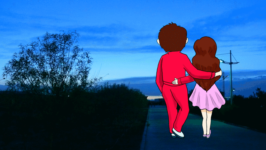 创意动画|油田情侣的浪漫春光