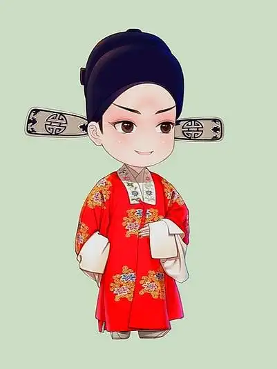 卡通画以简驭繁,让这些q版京剧人物形象鲜明,人物的脸谱,神情栩