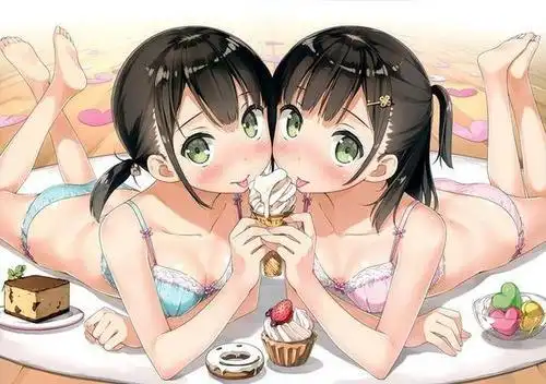 最爱二次元美女丨吃雪糕的女孩