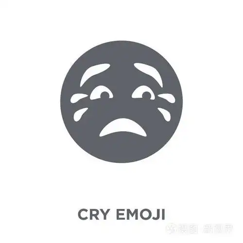 哭泣表情符号.从表情符号收藏的哭声表情符号设计理念.