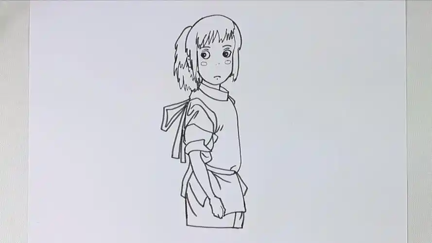 可爱的千寻简笔画怎么画?