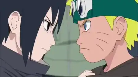 《火影忍者》鸣人和佐助的和解之印,直接抓领口怒视对方,场面搞笑